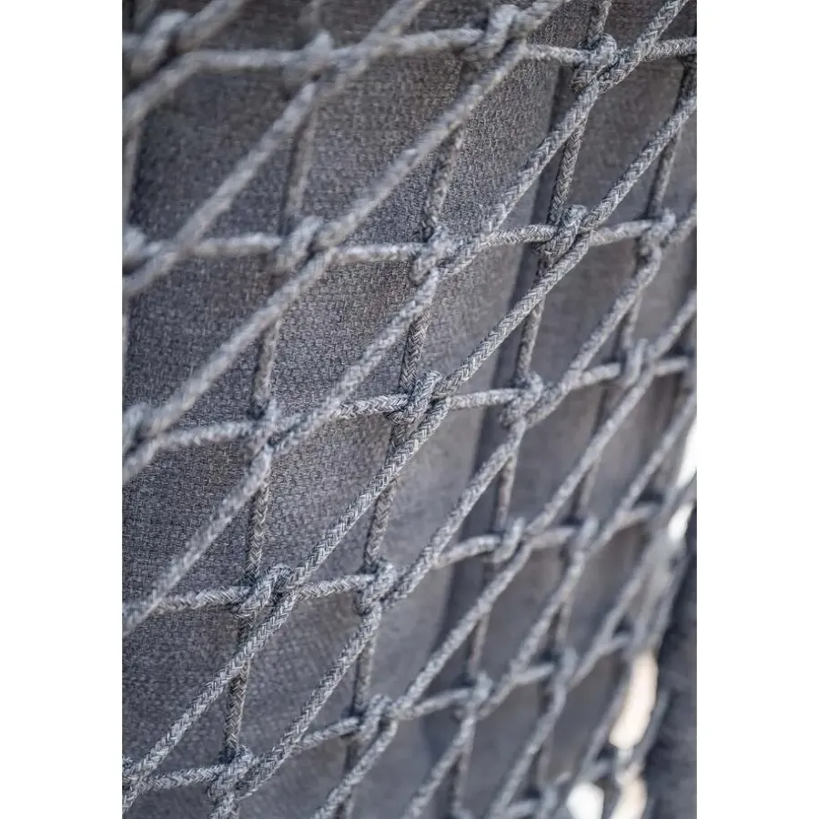 Tuinstoelen-Garden Impressions Venice dining fauteuil - carbon black - rope dark grey - mystic grey