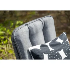 Tuinstoelen-Garden Impressions Venice dining fauteuil - carbon black - rope dark grey - mystic grey
