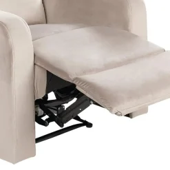 Fauteuils-Beliani VERDAL - Relaxfauteuil elektrisch - Beige - Fluweel