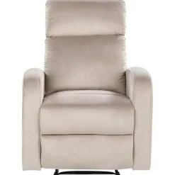 Fauteuils-Beliani VERDAL - Relaxfauteuil elektrisch - Beige - Fluweel