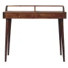 Sidetables-Artisan Furniture Verhoogde kastanjebruine sidetable met 2 lades, bruin