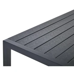 Tuintafels-Beliani VERNIO - Tuintafel - Zwart - 90 x 180 cm - Aluminium