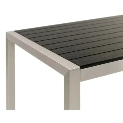 Beliani VERNIO - Tuintafel - Zwart/Zilver - 90 x 180 cm - Aluminium