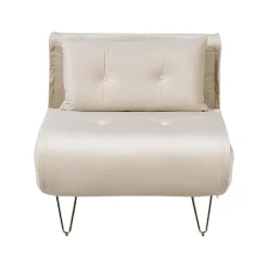 Slaapbanken|Slaapbanken-Beliani VESTFOLD - Slaapbank - Beige - Fluweel