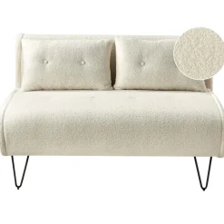 Beliani VESTFOLD - Slaapbank - Lichtbeige - Bouclé