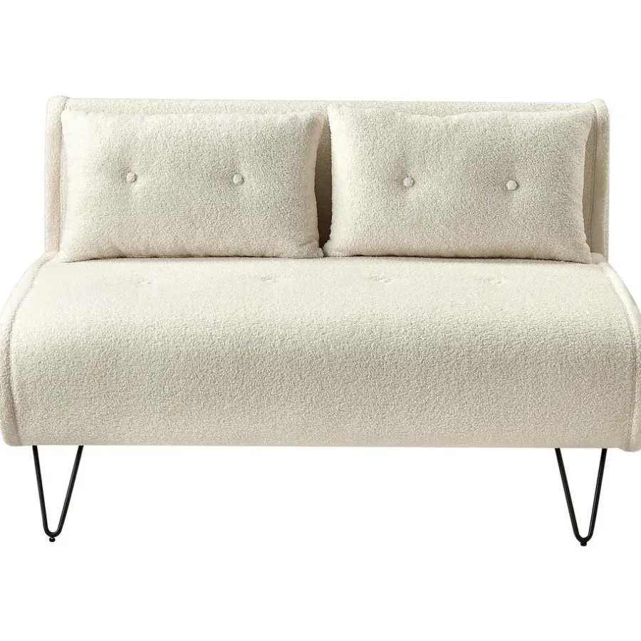 Beliani VESTFOLD - Slaapbank - Lichtbeige - Bouclé