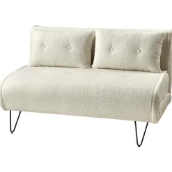 Beliani VESTFOLD - Slaapbank - Lichtbeige - Bouclé