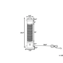 Beliani VEZUVIO - Terrasverwarmer - Zwart - Aluminium
