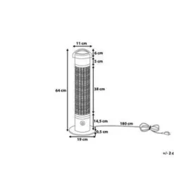 Beliani VEZUVIO - Terrasverwarmer - Zwart - Aluminium