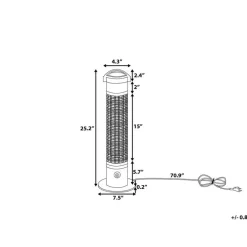 Beliani VEZUVIO - Terrasverwarmer - Zwart - Aluminium