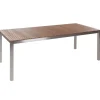 Beliani VIAREGGIO II - Tuintafel - Lichte houtkleur - 90 x 200 cm - Teakhout