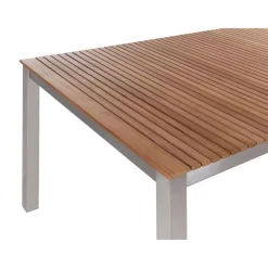 Beliani VIAREGGIO II - Tuintafel - Lichte houtkleur - 90 x 200 cm - Teakhout