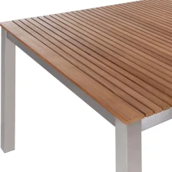 Beliani VIAREGGIO II - Tuintafel - Lichte houtkleur - 90 x 200 cm - Teakhout