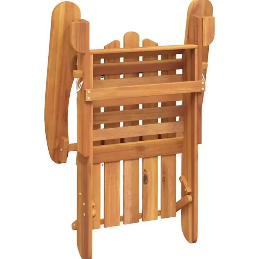 Tuinstoelen-vidaXL - Adirondack tuinstoel - Kussens - Bruin - Acaciahout - 75x84x90 cm