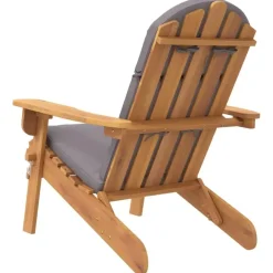 Tuinstoelen-vidaXL - Adirondack tuinstoel - Kussens - Bruin - Acaciahout - 75x84x90 cm