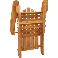 Tuinstoelen-vidaXL - Adirondack tuinstoel - Kussens - Bruin - Acaciahout - 75x84x90 cm