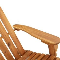 Tuinstoelen-vidaXL - Adirondack tuinstoel - Kussens - Bruin - Acaciahout - 75x84x90 cm