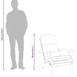 Tuinstoelen-vidaXL - Adirondack tuinstoel - Kussens - Bruin - Acaciahout - 75x84x90 cm