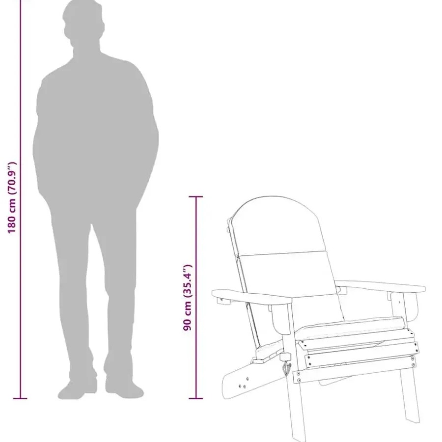 Tuinstoelen-vidaXL - Adirondack tuinstoel - Kussens - Bruin - Acaciahout - 75x84x90 cm