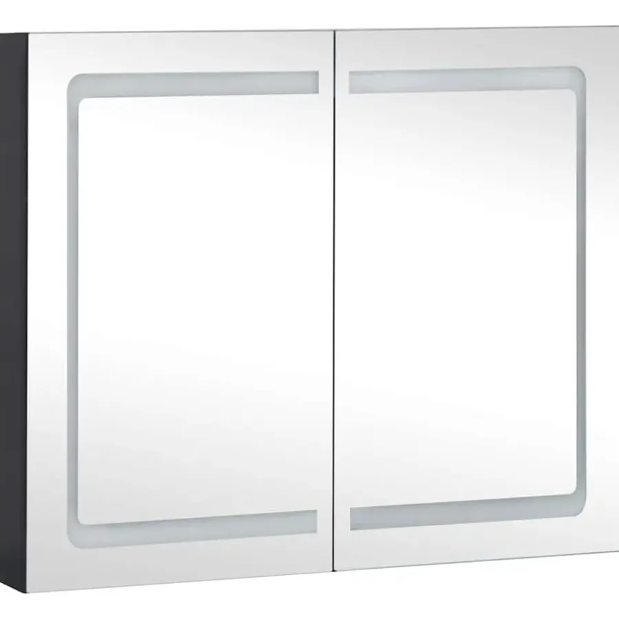 Spiegelkasten-vidaXL - Badkamerkast - Antraciet - MDF