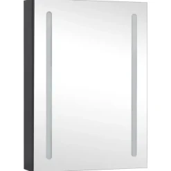 Spiegelkasten-vidaXL - Badkamerkast - Antraciet - MDF