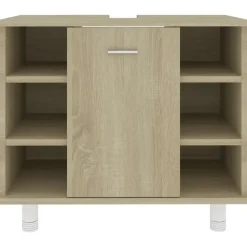 Wastafelkasten-vidaXL - Badkamerkast - Bruin - Bewerkt hout