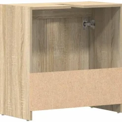 Wastafelkasten-vidaXL - Badkamerkast - Bruin - Bewerkt hout