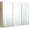 vidaXL - Badkamerkast - Grijs - MDF - 89 x 14 x 62 cm