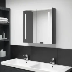 vidaXL - Badkamerkast - Grijs - MDF - 62 x 14 x 60 cm