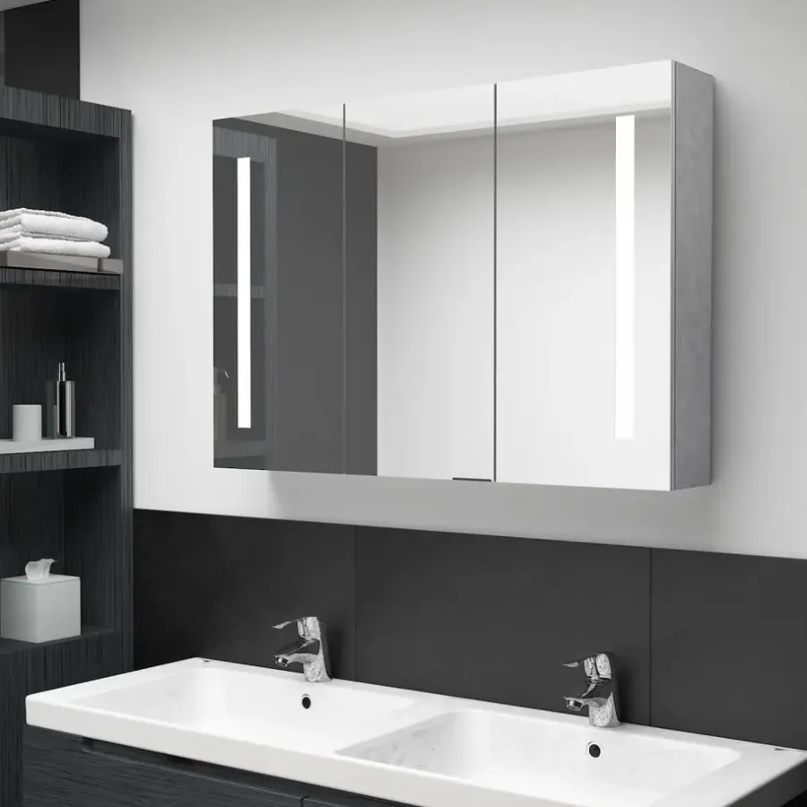 vidaXL - Badkamerkast - Grijs - MDF - 89 x 14 x 62 cm