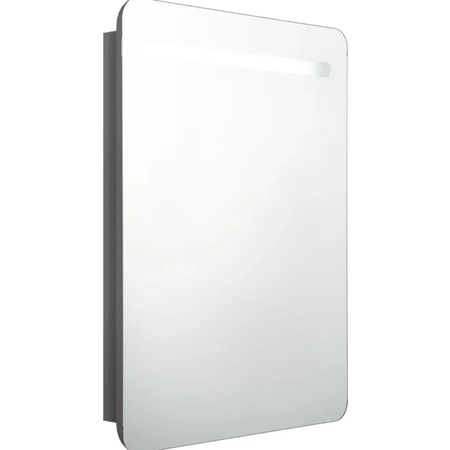 Spiegelkasten-vidaXL - Badkamerkast - Grijs - MDF