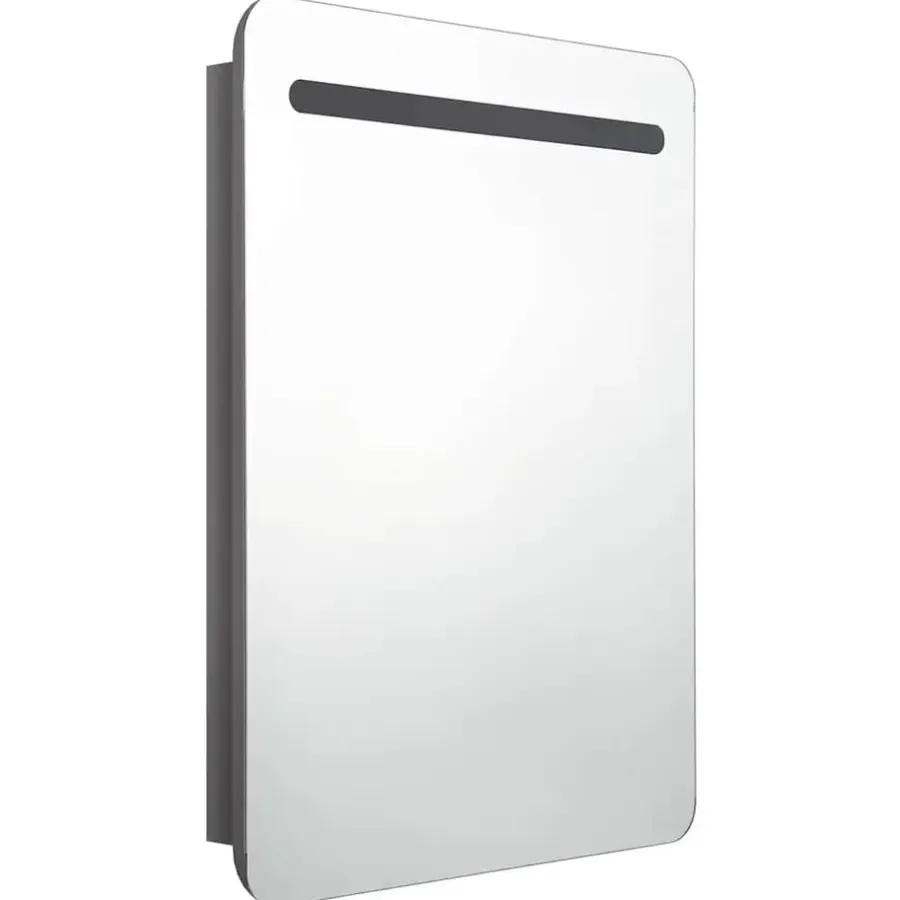 Spiegelkasten-vidaXL - Badkamerkast - Grijs - MDF