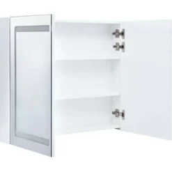 Spiegelkasten-vidaXL - Badkamerkast - Wit - MDF