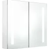 Spiegelkasten-vidaXL - Badkamerkast - Wit - MDF - 62 x 14 x 60 cm