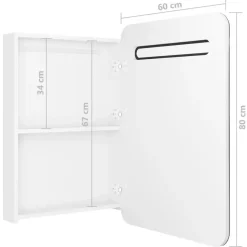 vidaXL - Badkamerkast - Wit - MDF
