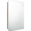 Spiegelkasten-vidaXL - Badkamerkast - Wit - MDF