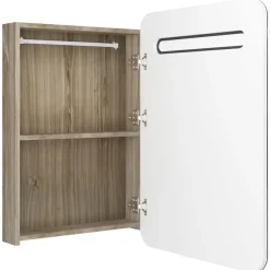 Spiegelkasten-vidaXL - Badkamerkast - Wit - MDF