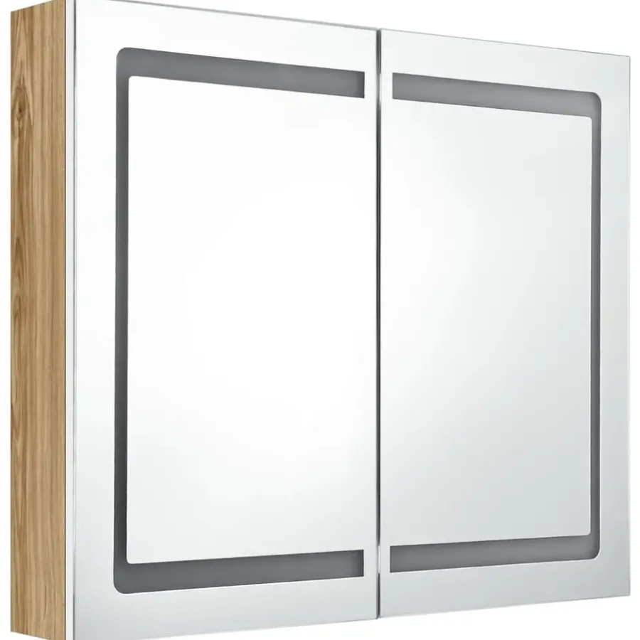 Spiegelkasten-vidaXL - Badkamerkast - Wit - MDF