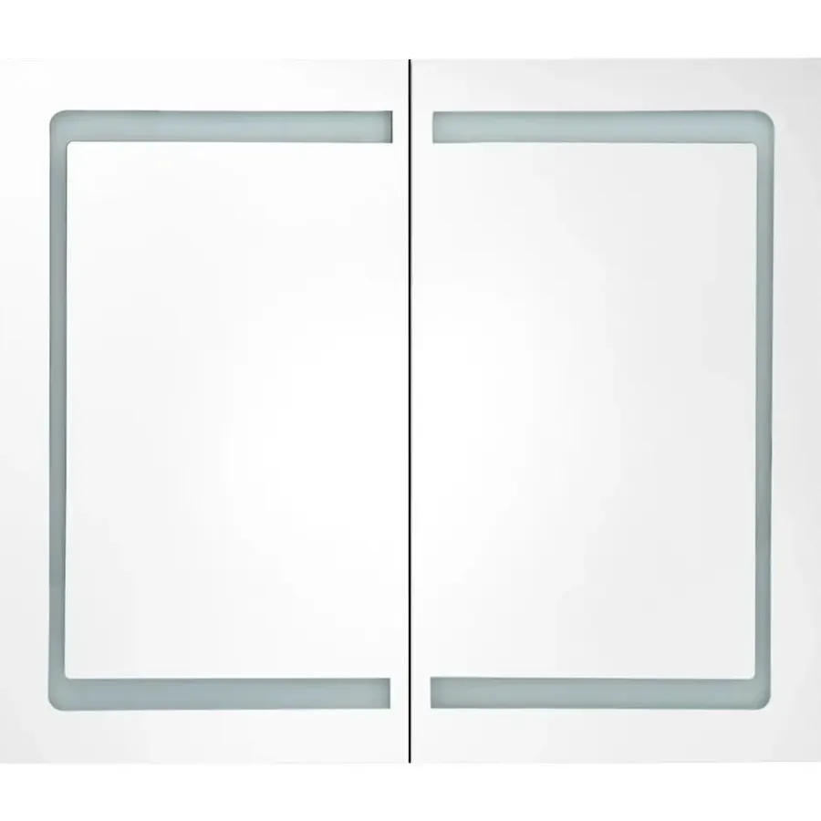Spiegelkasten-vidaXL - Badkamerkast - Wit - MDF