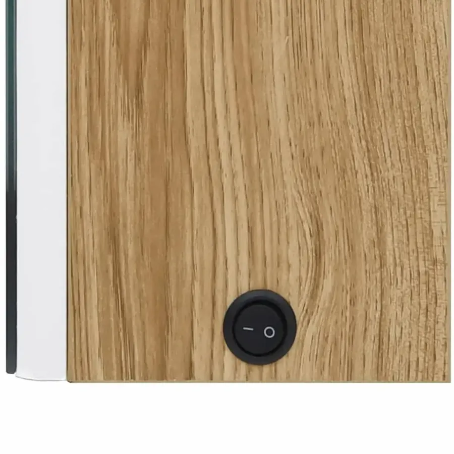 Spiegelkasten-vidaXL - Badkamerkast - Wit - MDF