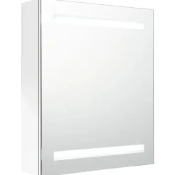Spiegelkasten-vidaXL - Badkamerkast - Wit - MDF