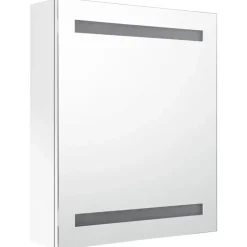 Spiegelkasten-vidaXL - Badkamerkast - Wit - MDF
