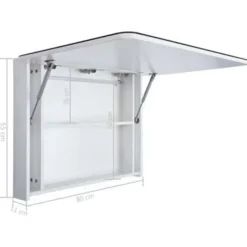 vidaXL - Badkamerkast - Wit - MDF