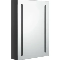 Spiegelkasten-vidaXL - Badkamerkast - Zwart - MDF - 50 x 13 x 70 cm