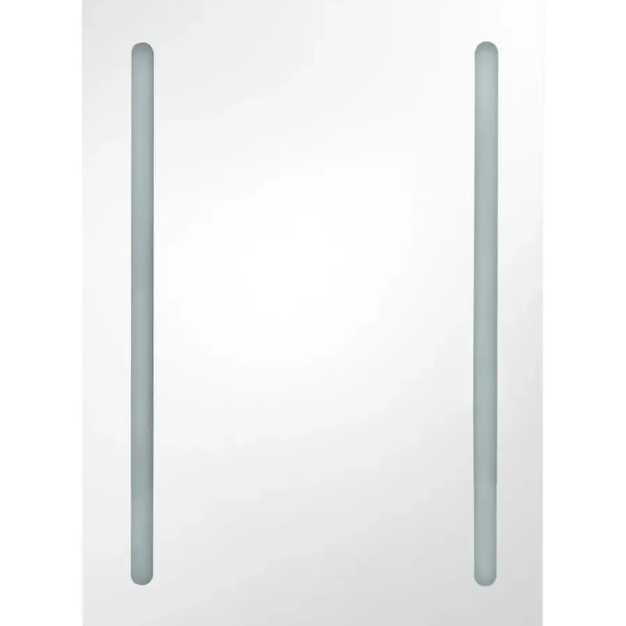 Spiegelkasten-vidaXL - Badkamerkast - Zwart - MDF - 50 x 13 x 70 cm