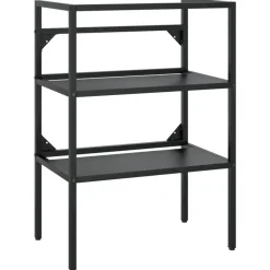 vidaXL - Badkamermeubelframe - Zwart - IJzer - 59 x 38 x 83 cm