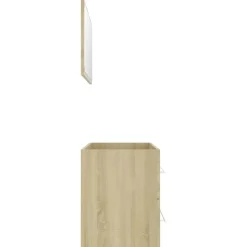 Badmeubelsets-vidaXL - Badkamermeubelset - Bruin - Bewerkt hout