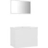 vidaXL - Badkamermeubelset - Wit - Bewerkt hout - 60 x 38.5 x 45 cm
