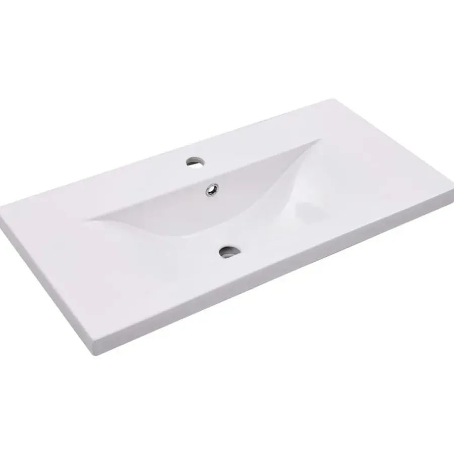 vidaXL - Badkamermeubelset - Zwart - Bewerkt hout - 80 x 38.5 x 45 cm