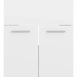 vidaXL - Badkamermeubelset - Wit - Bewerkt hout - 41 x 38.5 x 46 cm